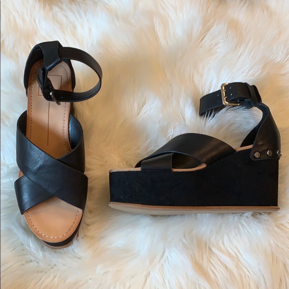 Dolce vita black wedge